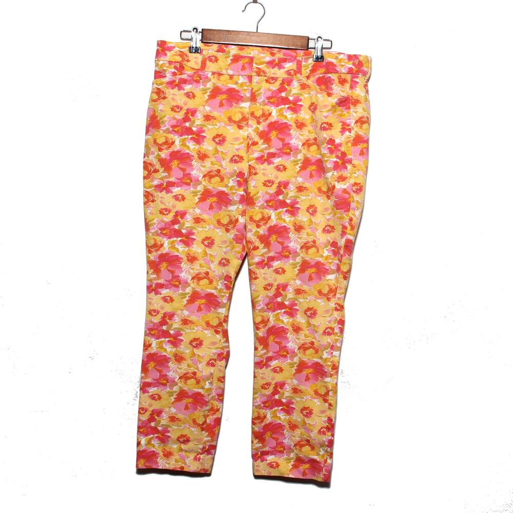Old Navy Pixie Skinny Pants High-Rise Floral Print Size 16